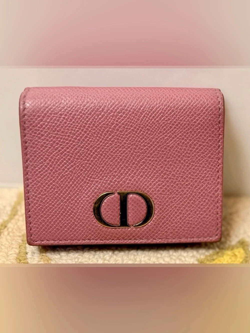 CHRISTIAN DIOR 30 Montaigne CD Logo Pink Barbie Coquette Compact Wallet Case